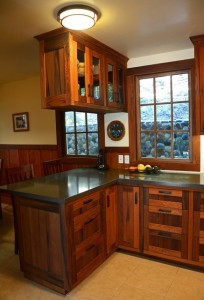 Reclaimed redwood kitchen